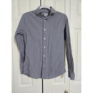 Express small men's extra slim long sleeve button up shirt